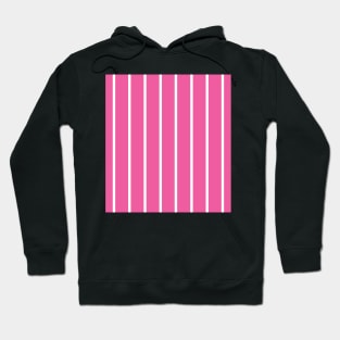 Narrow deep pink and white stripes 2 Hoodie